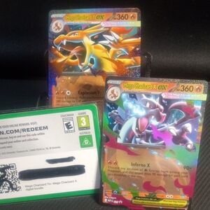 Mega Charizard EX Holo Trading Card Set